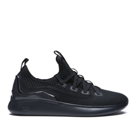 Supra Mens FACTOR Black Low Top Shoes | CA-89757